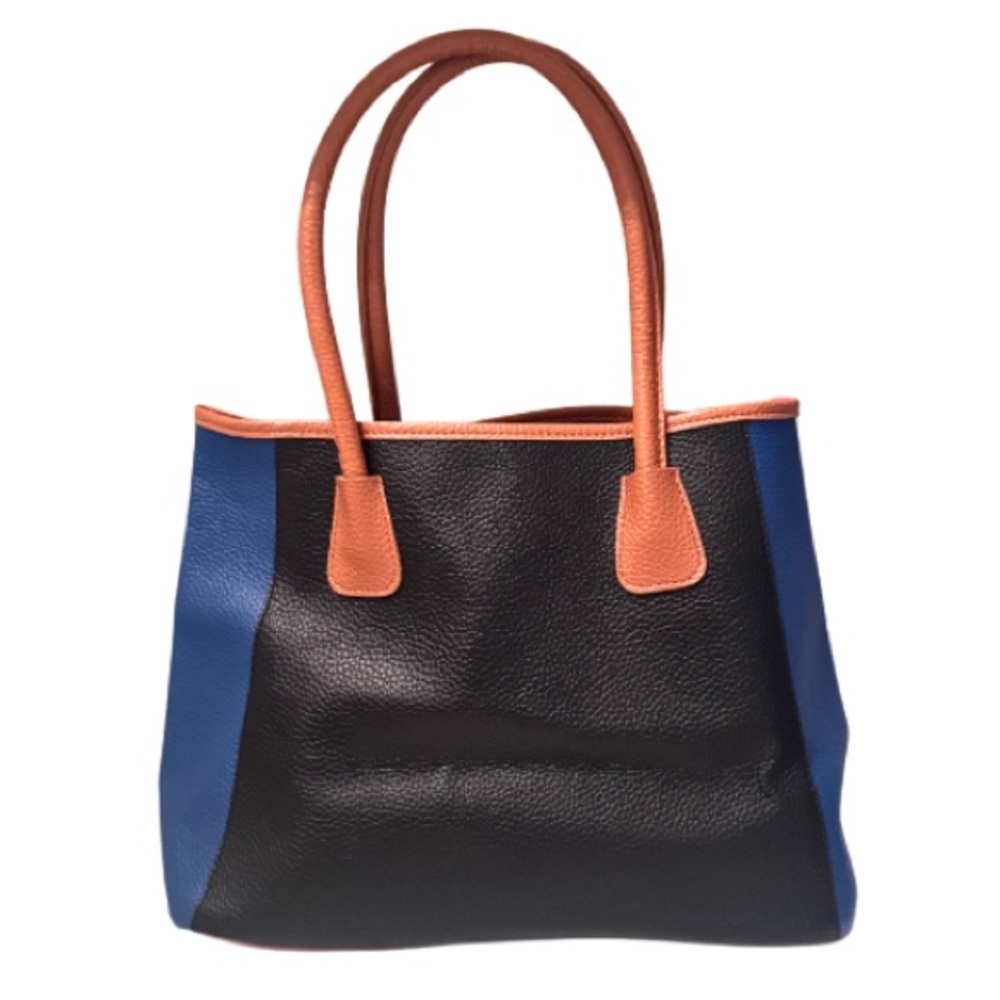 Neiman Marcus Vegan Leather Structured Tote Bag